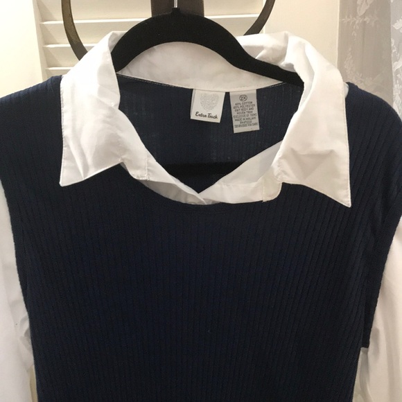 Mock shirt/ sweater combo. 2x. Cotton blend - Picture 2 of 4